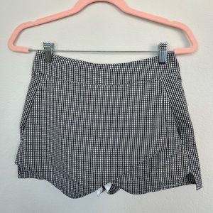 Black and White Checkered Envelope Skort (Size S)